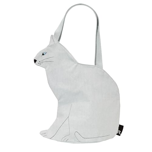 [Rootote] 1110 Cat-shaped Small Tote Bag EU Deli Sitting Cat-A (02 Blue Gray)