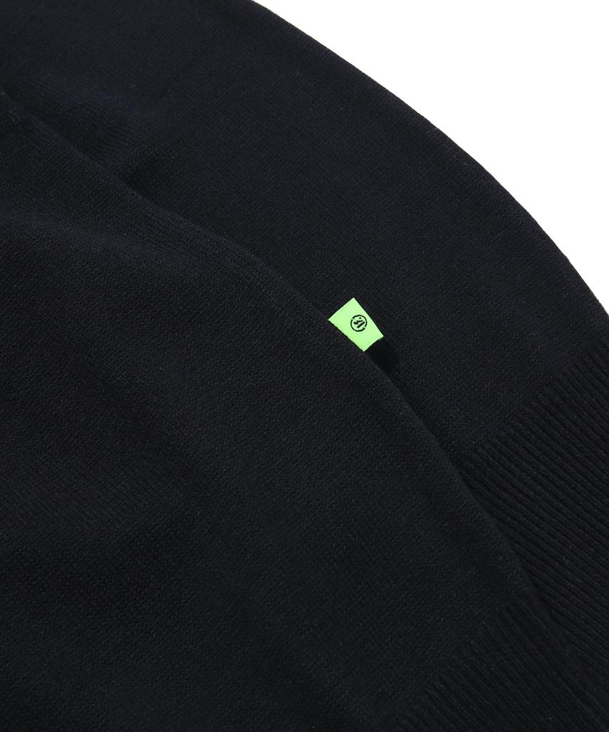 VERSE ONE Merino Wool Basic Knit Sweater Black