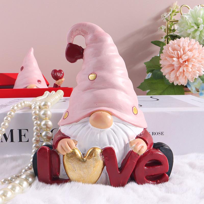 Valentinstag Harz Feenskulptur Liebespaar Gartenzwerg Figur für Schlafzimmer, Wohnzimmer und Eingangsbereich Dekoration