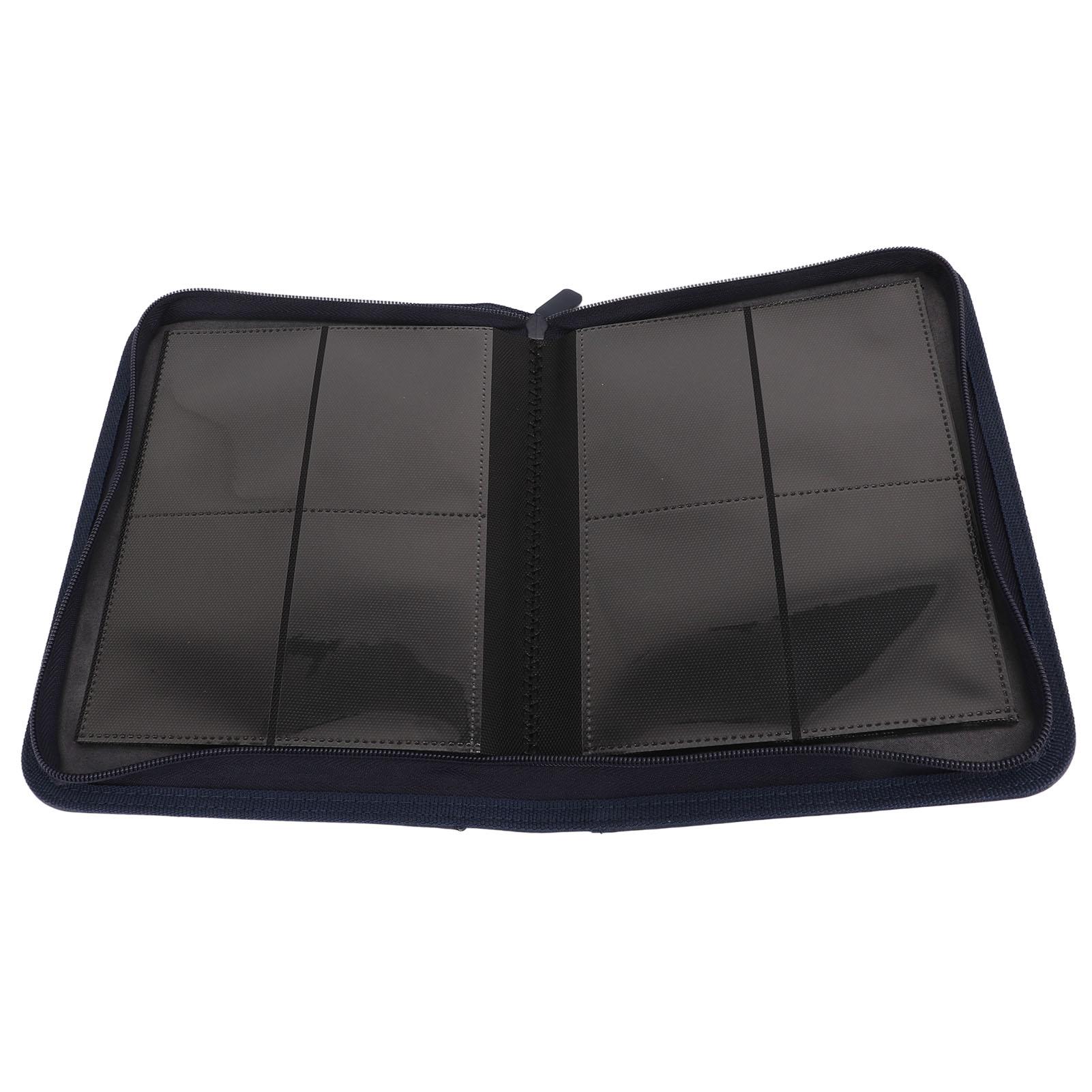 

Альбом для коллекционных карточек 4 кармана Вмещает до 160 карточек ПУ кожа Сетчатый тип Книга для хранения фотокарточек Синий синий