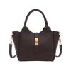 Womens Pu Water Bucket Bag With Lock Closure For Daily Use