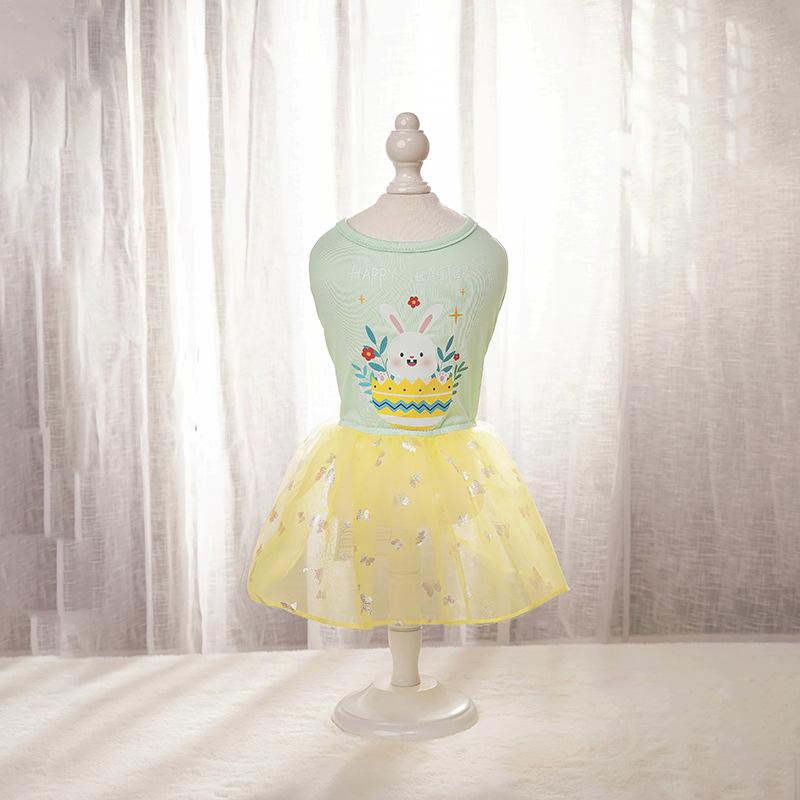 Pet Clothes Dog Rabbit Summer Fresh Wedding Dress Easter Factory