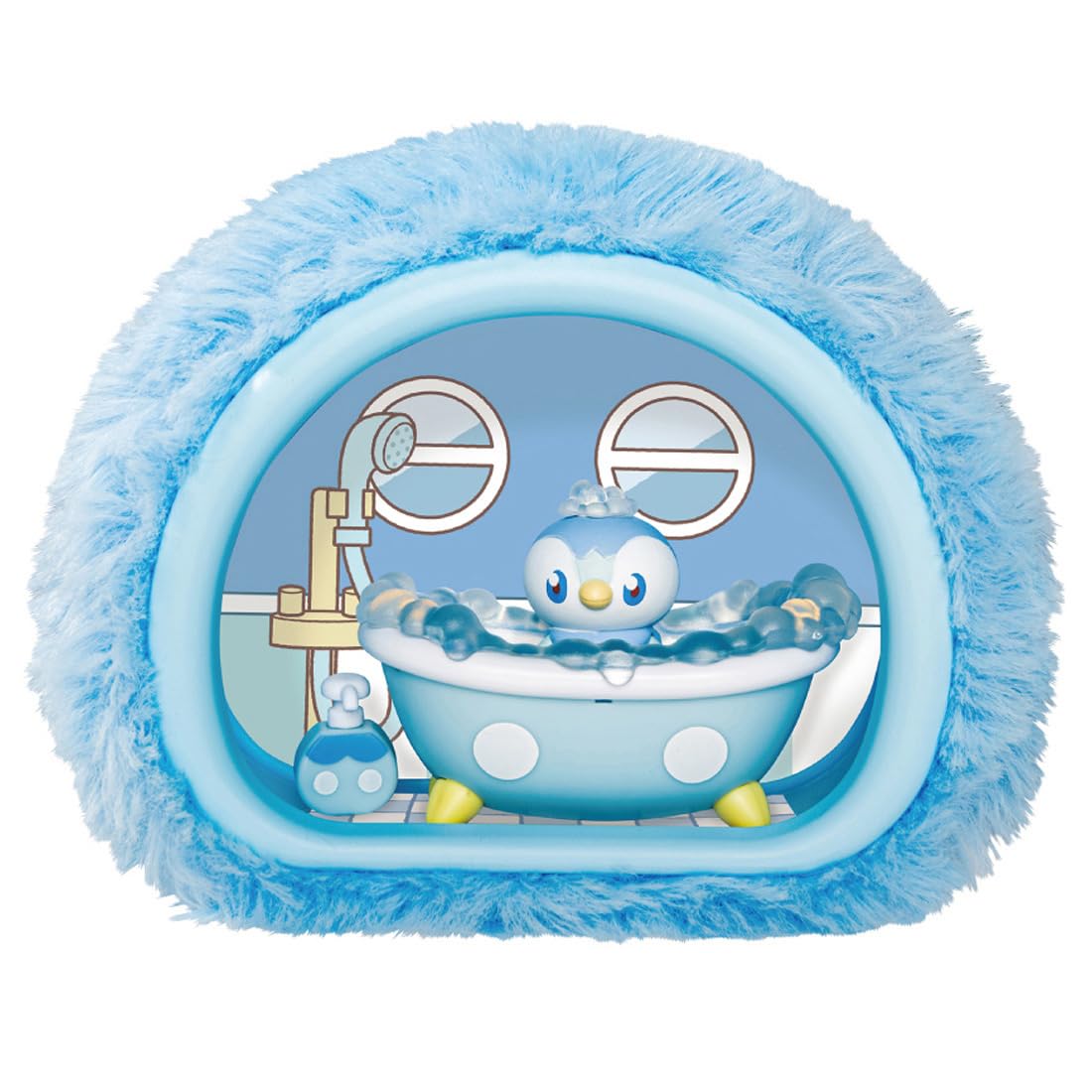 Takara Tomy Pokémon Pocket Monsters PokéPiece Fluffy Cozy Time Piplup s Floating Bath
