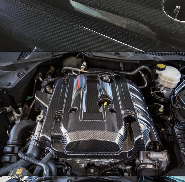 Carbon Fiber Engine Hood Cover for 2015-2022 Ford Mustang