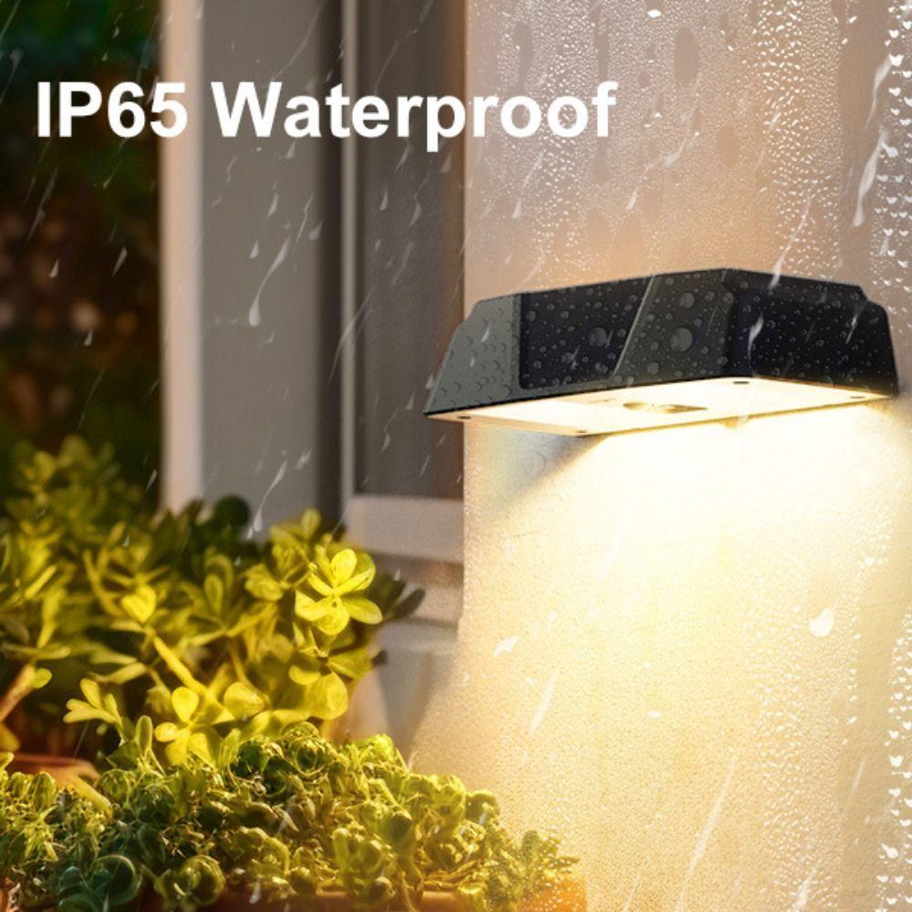 Waterproof Solar Powered Wall Lights IP Waterproof Decorative Solar Outdoor Wall Lamp Rustproof Ambient Lighting