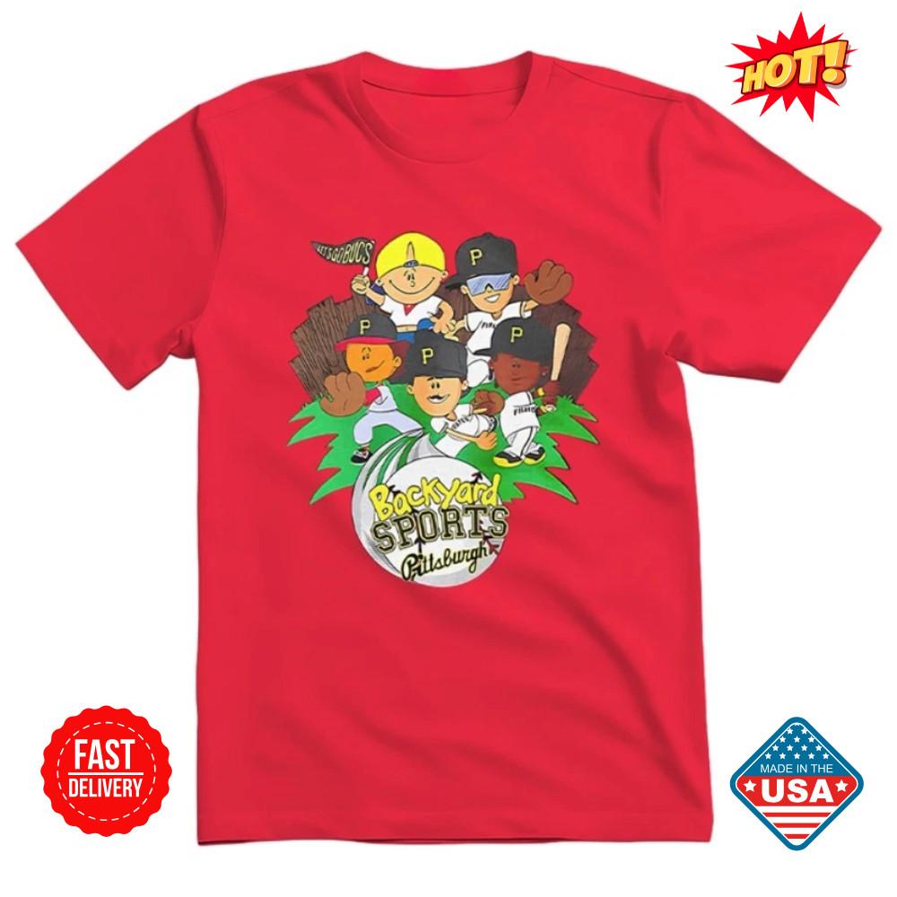 NEW Backyard Sports Pittsburgh Pirats Unisex T-shirt All Size S-5XL baseball fan Unisex T-Shirt S