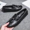 Trendy Brand Men's Shoes, New Doudou Shoes, Leather Trendy Small Size 38 British Style Soft-soled Casual Sailing Shoes