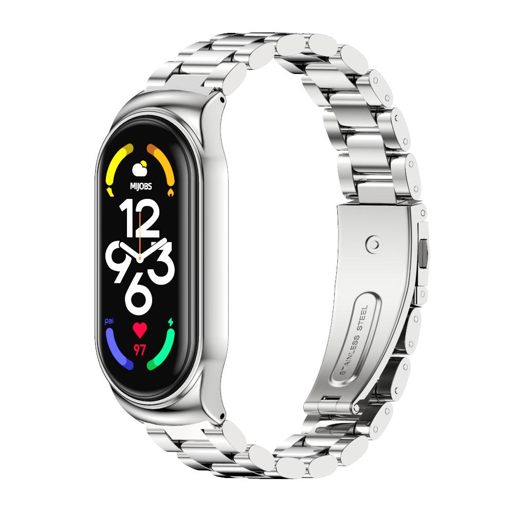 Metal Strap for Mi Band 10 11 9 8 7 6 5 Stainless Bracelet for Xiao mi Mi Band 10 Strap for Mi Band 9 Mi Band 8 Wristband 3