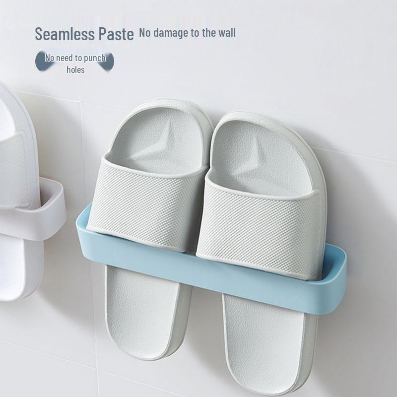 Punch-Free Wall-Mounted Shoe Storage Rack for Bathroom and Bedroom