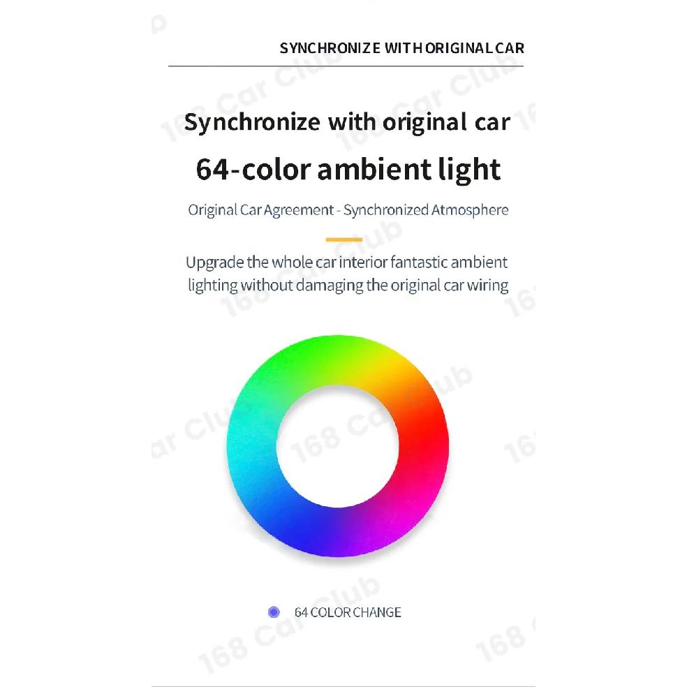 64 Colour RGB Ambient Light For W177 W118 CLA A Class Car Interior Starlight Decorative Panel Lamp LED Starry Sky Co Pilot Light