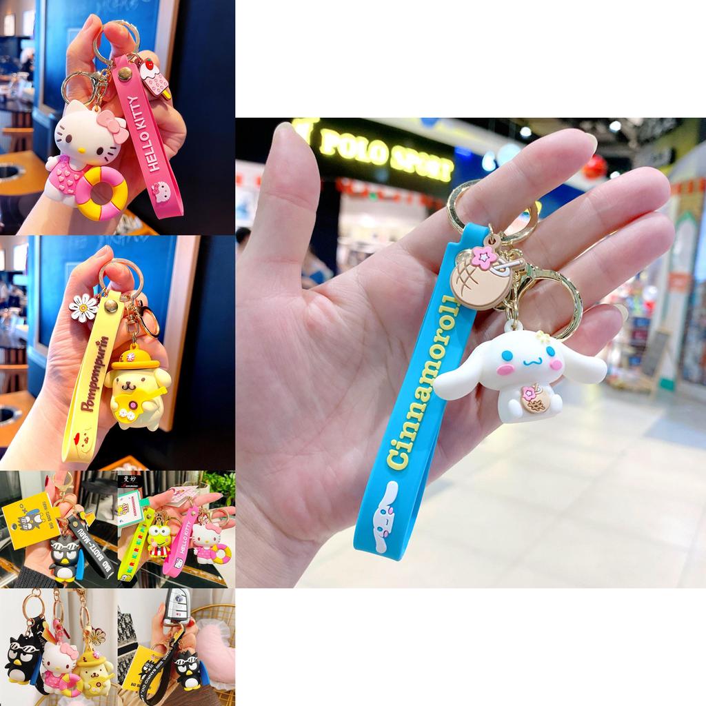 Authentischer Hello Kitty Schlüsselanhänger Silikon Niedliches Cartoon-Accessoire Für Geschenke Und Taschen