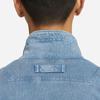 Nike Sportswear Solid Logo Casual Denim Long Sleeve Stand Collar Jacket Men Jacket Stone-Blue DV3314-410