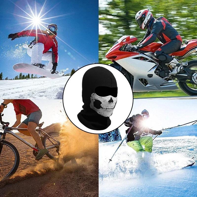 Skull Balaclava Ghost Windproof Motorcycle Full Face Bandana Halloween Tactical Balaclava Hood Skull Balaclava