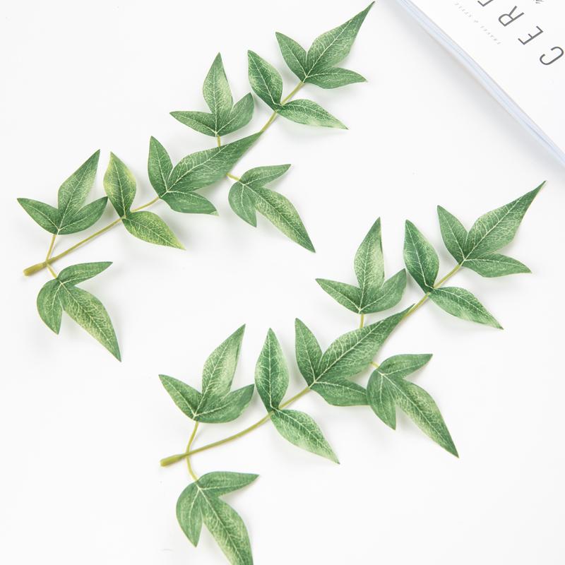 50PCS Artificial Flowers Silk Maple Leaf Christmas Decoration for Home Wedding Outdoor Garden Scrapbook Needlework Fake Plants