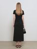 General Idea Fitted Shirred Long Dress [Black] / Gf1Lop506