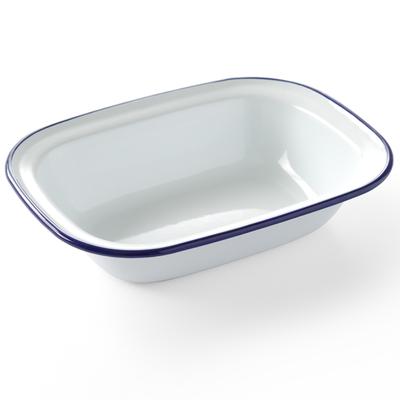 Rectangular White Enameled Dish 215x160mm Hendi 621219