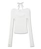 Michikoleondeonkosino Cutout Halterneck Knit Top Ivory