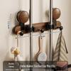 Handun Walnut Wood Adhesive Wall Mop Holder