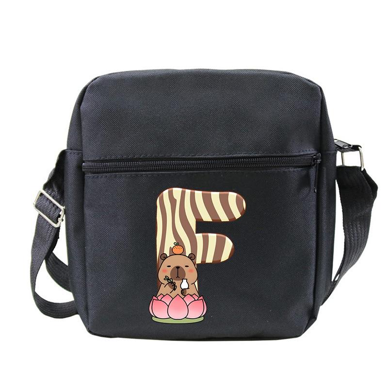 New Kapibara 26 letter printed messenger bag student children multi-functional leisure portable bag