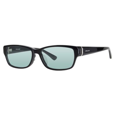 Glasses Frame Sunglasses Color Lens Set VPL660J 01KR 55 Degreeless Green Lens [Police]