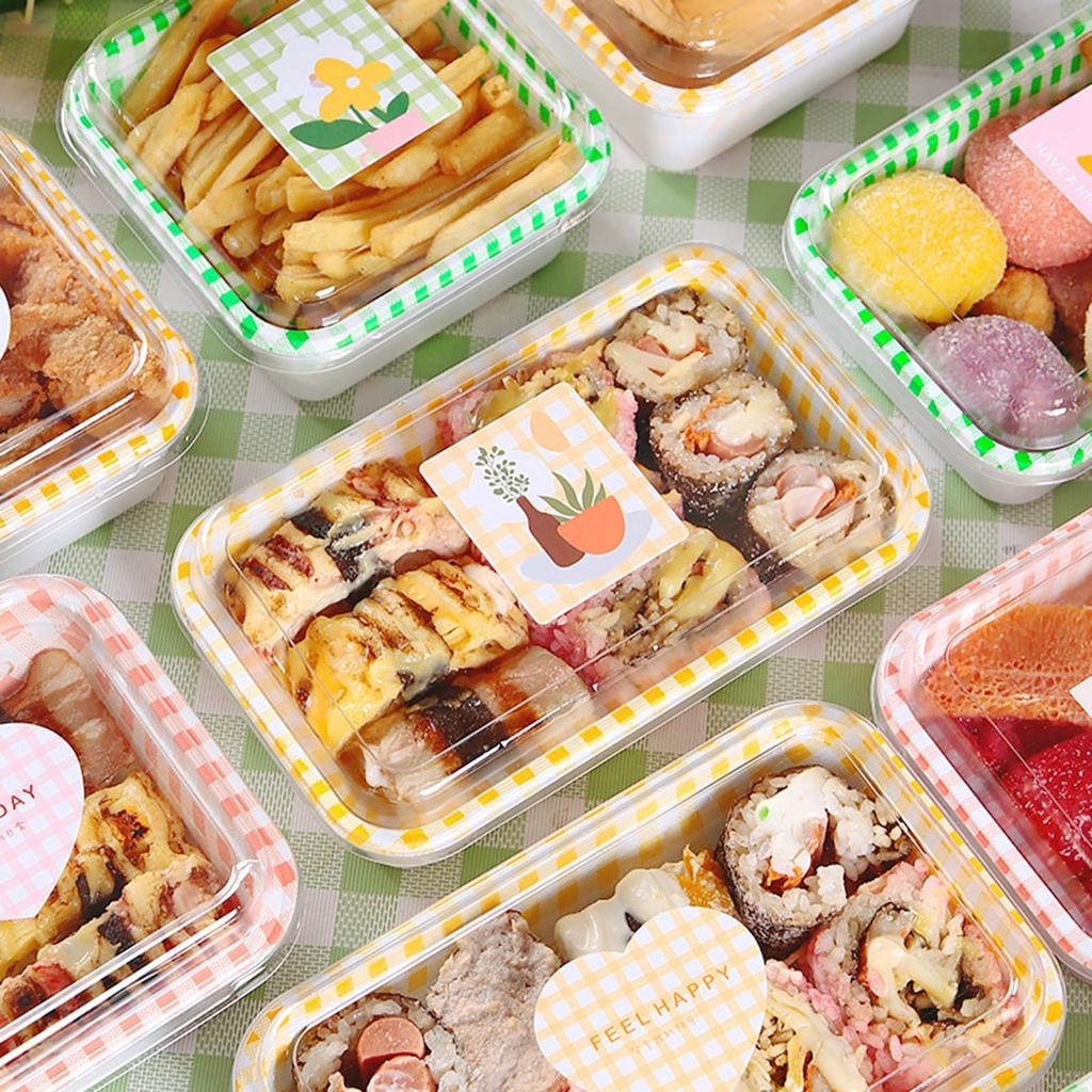 10pcs Sushi Packing Box, Spring Outing, Picnic, Disposable Box, Bowl, Bento, Rice, Food, Internet Famous Household, Takeaway, Fruit, Camping