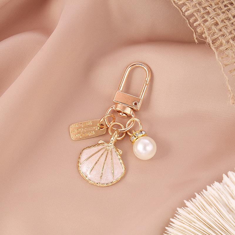 Bag Ornaments Elegant Heart Pearl Keyring Starfish Keychain Elegant Jewelry Party Gift Accessory For Gift