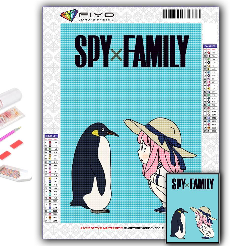5D Diy Diamond Painting Anime Poster SPY FAMILY Cross Stitch Full Diamond Embroidery Mosaic
