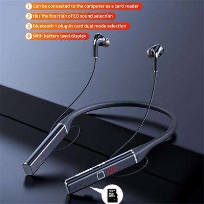 Bluetooth 5.0 nekband oortelefoon S720 800mAh grote capaciteit HiFi stereo muziek sport headset met microfoon Power Display ondersteuning TF geheugenkaart