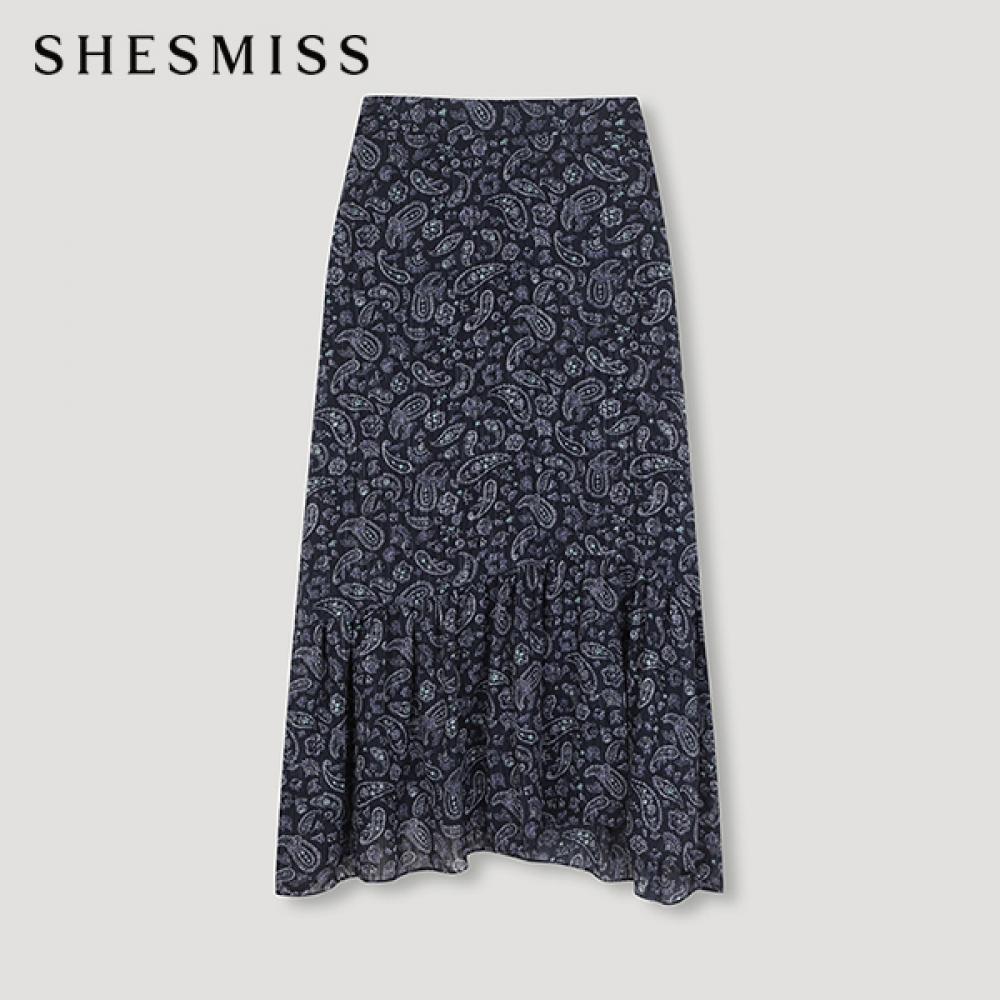 

She S miSS paiSley Printing Skirt SwwSkn21050 Dn DARK NAVY/55
