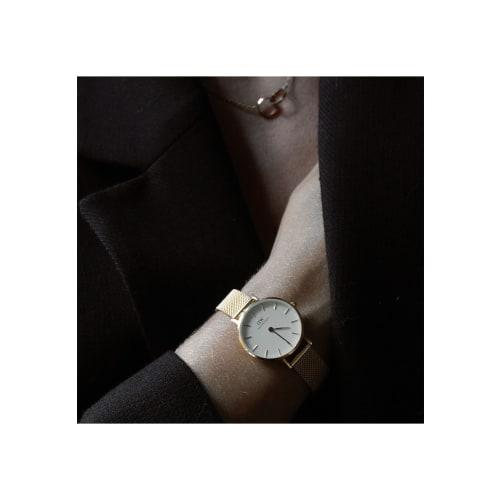 Daniel Wellington [Official Shop/2-Year Warranty/Authentic Import] DW Watch for Men and Women, Petite Evergold YG, 36mm, Stylish, Popular, Cute Mesh W