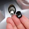 Fashion Car Tire Valve Caps with Car Badge Keyring Keychain Set For Hyundai I30 Tucson Veloster Kona I10 I35 Elantra Santa Fe Decor