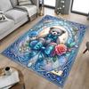 1PC Teddy Bear Stained Glass Non-Slip Floor Carpet Compatible for Office&Living Room&Bedroom&Dining Room - Soft & Pattern-G0365