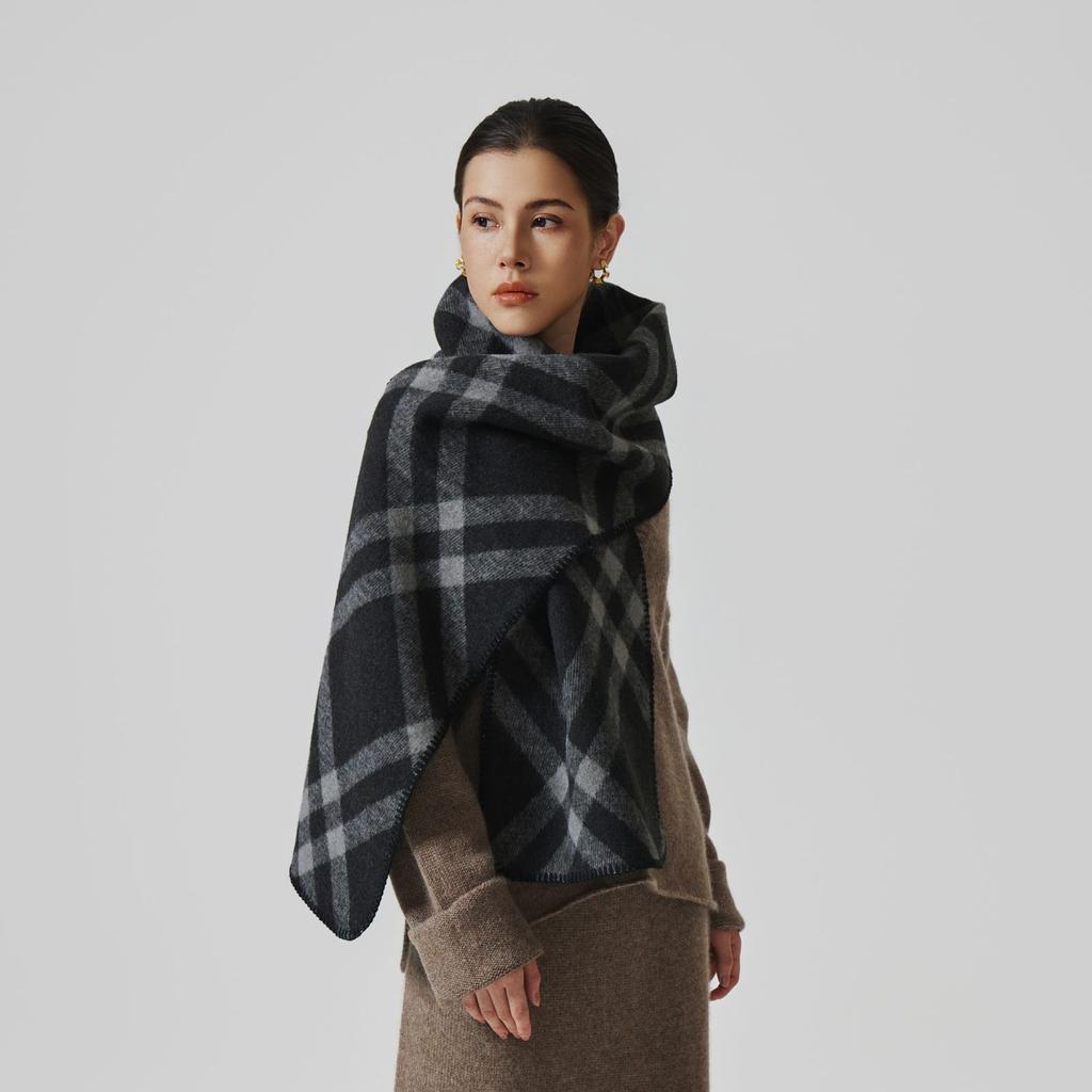 2025 Autumn/Winter New Wool Scarf For Women, With A High Grade And Thickened Length, Warm Neck, Shawl For Men