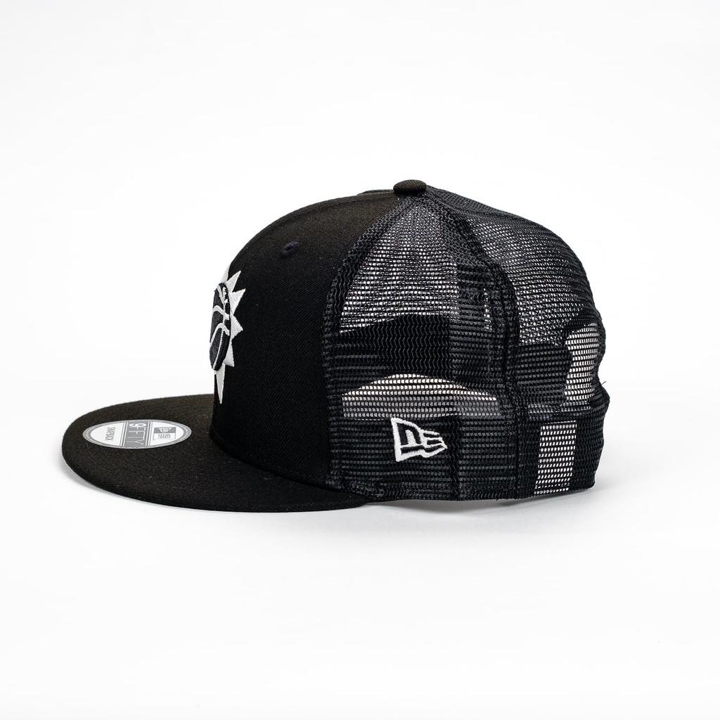 New Era 9FIFTY Black & White Snapback Mesh Cap, NBA Phoenix Suns