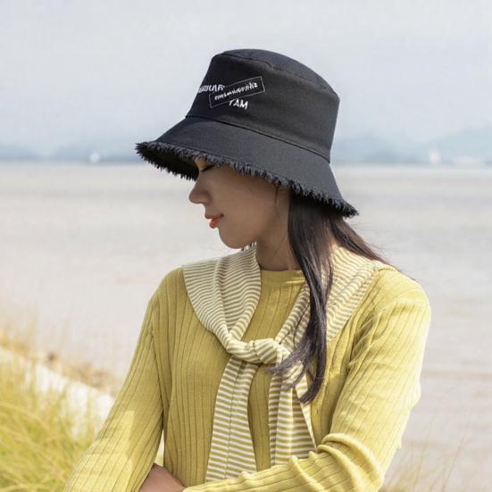 Fishermen Hat with Neck Protection Furry Trim Wide Brim Lightweight Sun Hat