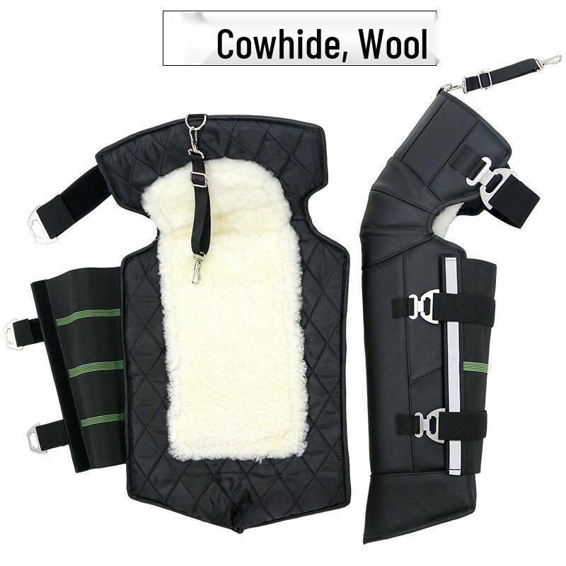 Kuzhe Cowhide & Wool Motorcycle Winter Knee Pads