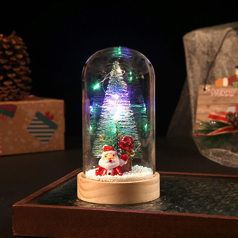 Christmas tree night light immortal flower cartoon ornament desktop decoration table LED light gift ornament