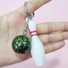 Mini Bowling Keychain Pendant: Creative Sports Game Gift Ornament