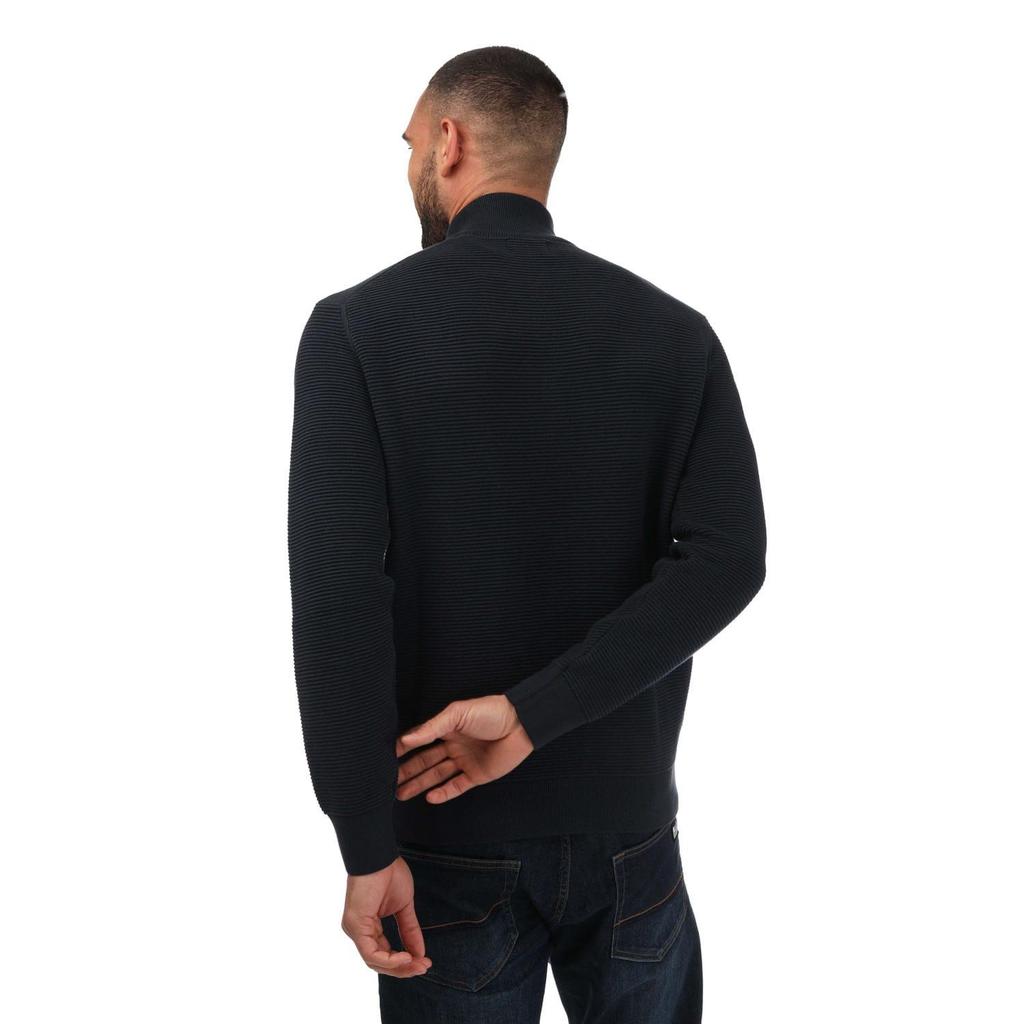 Gant Mens Textured Cotton Half Zip Jumper