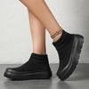 TUINANLE Women’s Round-Toe Chunky-Soled Elasticated Shoes: Comfortable, Flat, Casual and Stylish Mesh Shoes