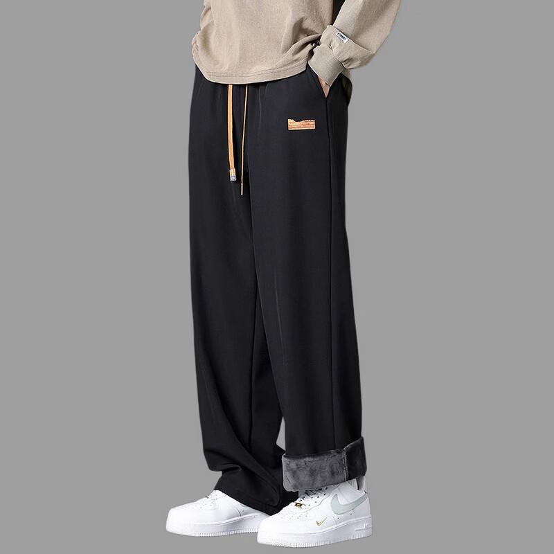 Yalu Men's Winter Fleece-Lined Thermal Jogger Pants