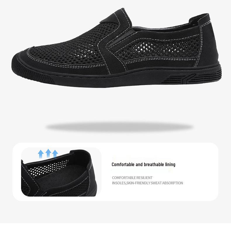 Men's 2025 Summer Breathable Flyknit Mesh Casual Shoes, Large Size, Lightweight