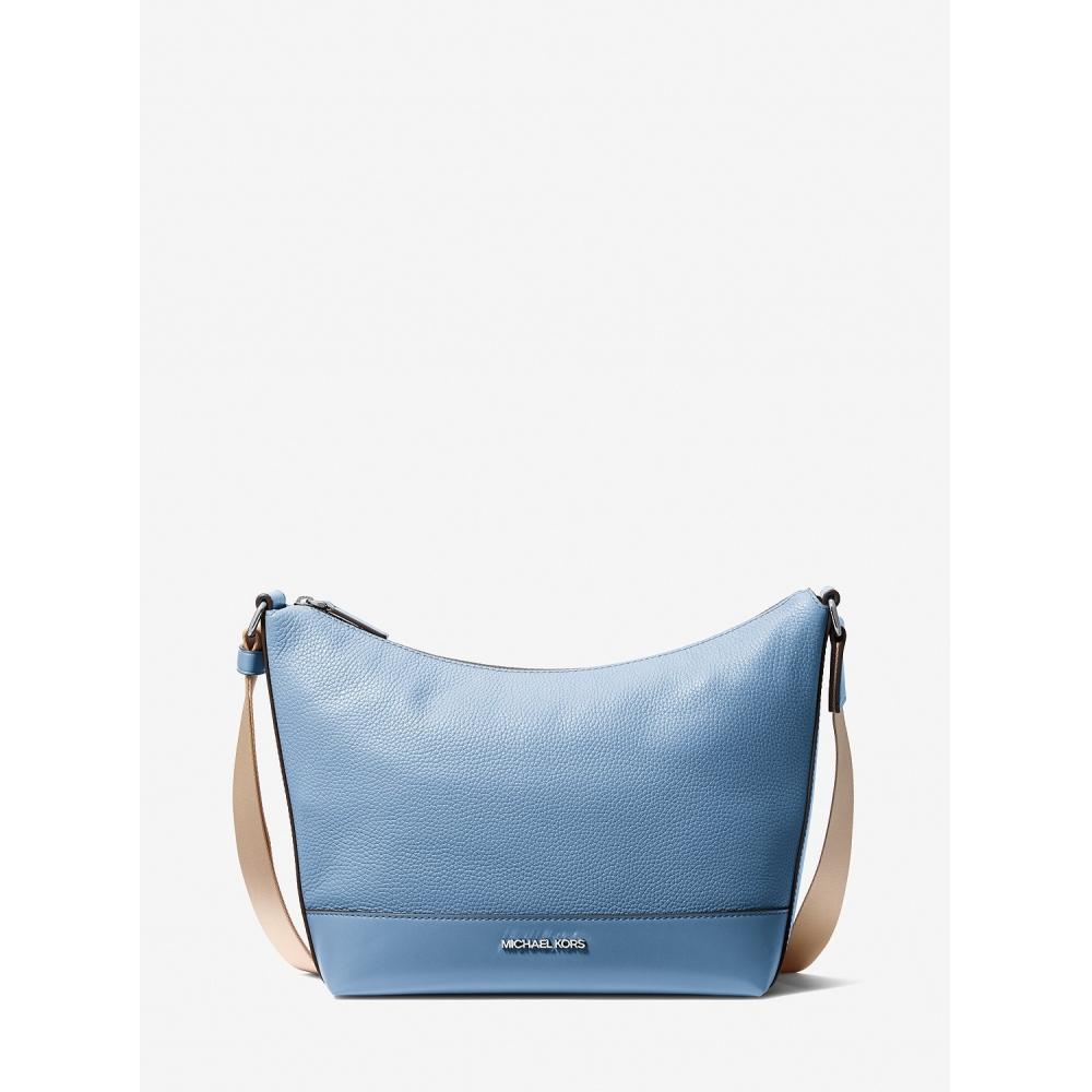 

Michael Kors Cooper Pebble Leather Crescent Bag 37t5lcol6l1540 Light Sky F