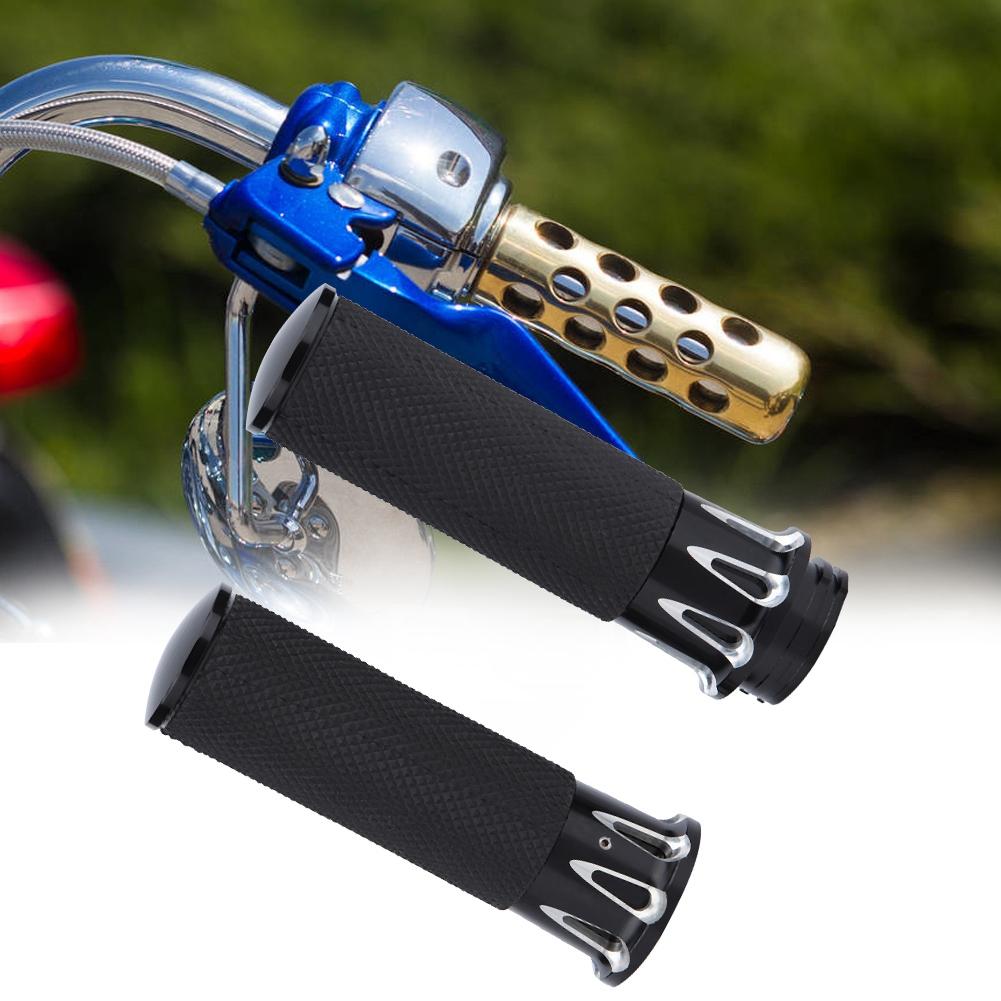 1" 25mm Universal Motorcycle Handlebar Cover Anti Slip Rubber Hand Grip Black