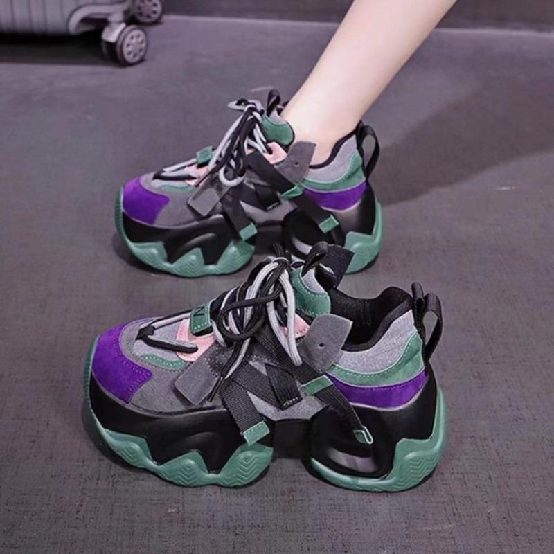 Fashion 2025 Running Shoes Women's Sports Shoes New Breathable Platform Shoes Woman Ladies Vulcanize Chunky Sneakers Zapatillas Mujer