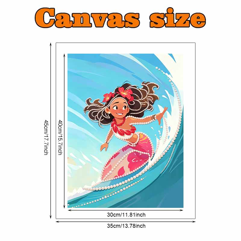 Disney Pearl Painting Moana DIY Pearl Art Painting Pearl Gem Painting Pictures Crafts Special Shape Home Wall Decoration