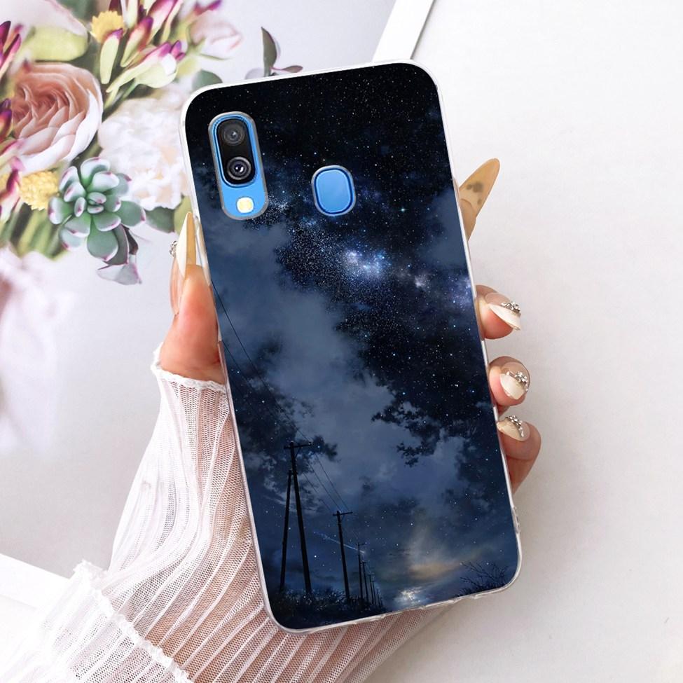 For Samsung A40 Case Transparent Cute Cat Fashion Butterfly Funny Painted Phone Casing For Samsung Galaxy A40 SM-A405F Cover