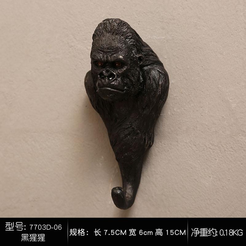 

1 шт. винтажная настенная вешалка из смолы, трехмерный крючок для животных, настенный крючок, украшение для дома, стерео стойка для животных небесно-голубой