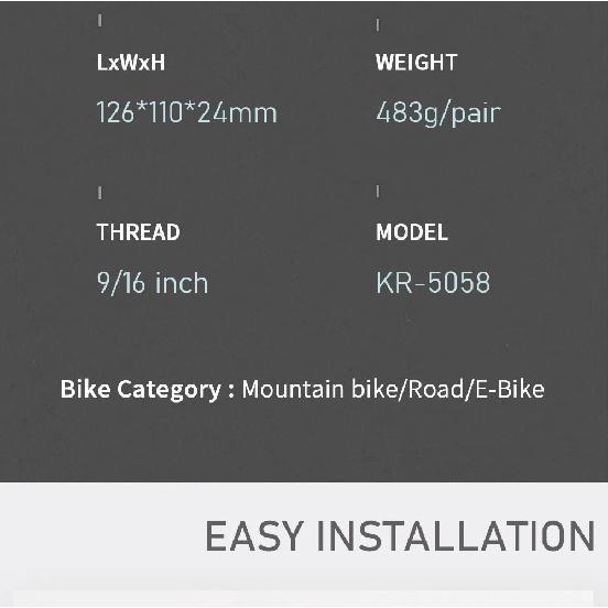 Cyklistické pedály 9/16 palce Horský cyklistický pedál Prémiové silniční cyklistické pedály Široká platforma a lehký hliníkový cyklistický pedál