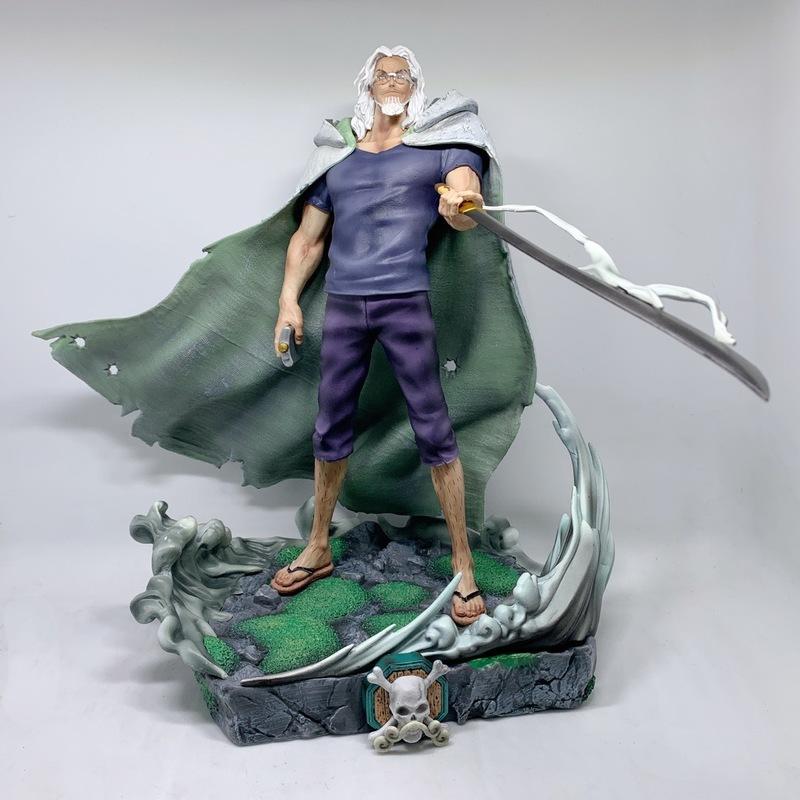 One Piece Dark King Silvers Rayleigh Gk Figure Standing Pose Sword Wielding Boxed Anime Statue Collectable Model For Anime Fans Premium Quality
